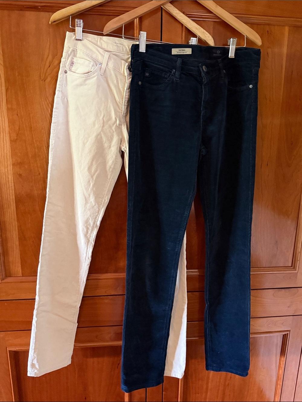 Ag Adriano Goldschmied Black and Cream Skinny Jeans Duo
